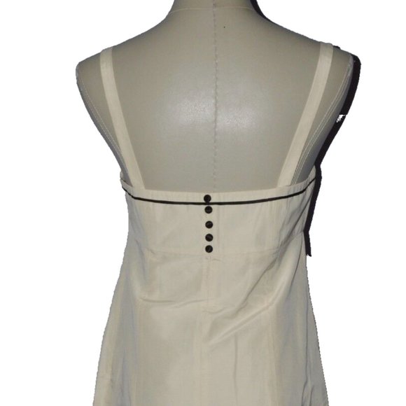 LILLY PULITZER SIZE 4 S CREME SILK BLEND BLACK LACE FLOWER SPAGHETTI STRAP DRESS - Picture 6 of 10